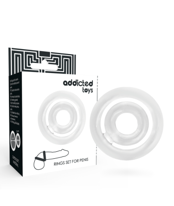 ADDICTED TOYS - POTENZ SET ANILLOS PENE CLEAR
