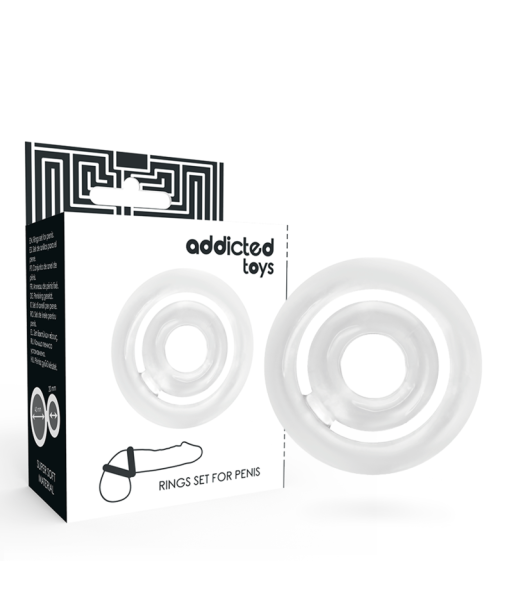 ADDICTED TOYS - POTENZ SET ANILLOS PENE CLEAR ADDICTED TOYS - POTENZ SET ANILLOS PENE CLEAR