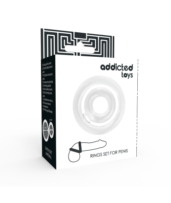 ADDICTED TOYS - POTENZ SET ANILLOS PENE CLEAR