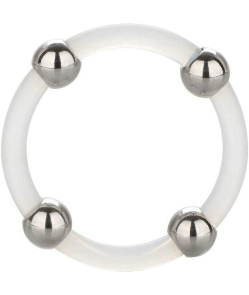 CALEXOTICS - ANILLO DE SILICONA CON CUENTAS DE ACERO TALLA L CALEXOTICS - ANILLO DE SILICONA CON CUENTAS DE ACERO TALLA L