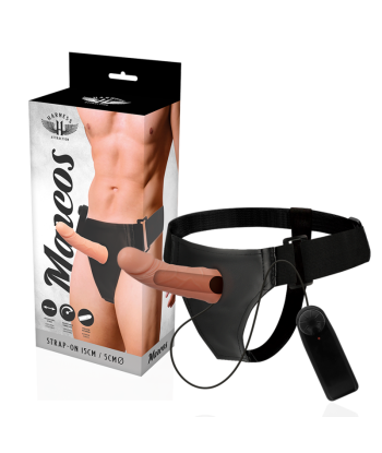 HARNESS ATTRACTION - ARNÉS HUECO MARCOS CON VIBRADOR 15 CM -O- 5 CM