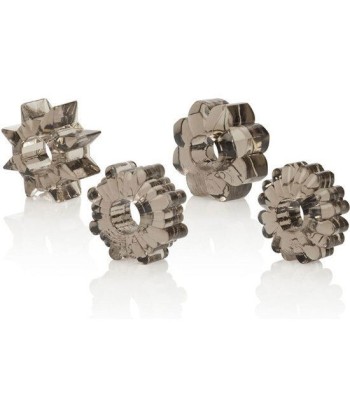 CALEXOTICS - BASIC SET 4 ANILLAS PENE TPR