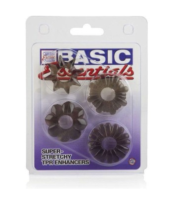 CALEXOTICS - BASIC SET 4 ANILLAS PENE TPR