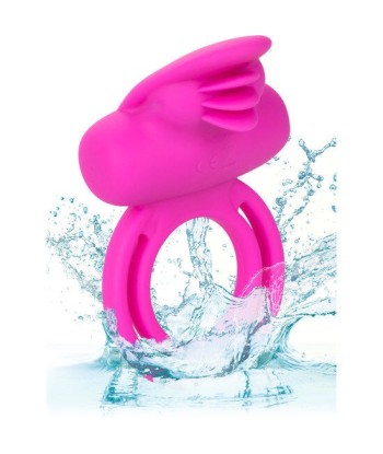 CALEXOTICS - DUAL CLIT FLICKER ENHANCER DOBLE ANILLO VIBRADOR DE SILICONA ROSA