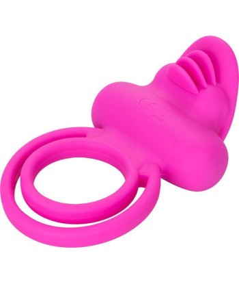 CALEXOTICS - DUAL CLIT FLICKER ENHANCER DOBLE ANILLO VIBRADOR DE SILICONA ROSA