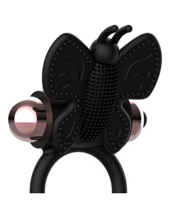 COQUETTE CHIC DESIRE - COCK RING BUTTERFLY ANILLO VIBRADOR NEGRO - GOLD