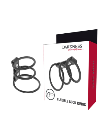 DARKNESS - SET DE 3 ANILLAS PENE FLEXIBLE