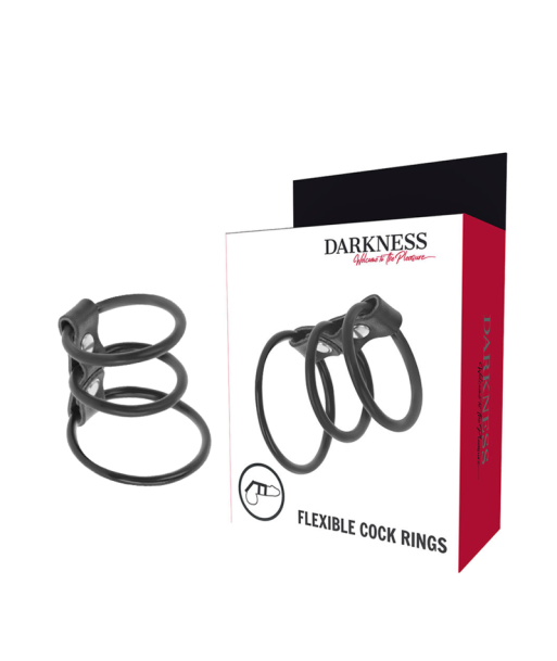 DARKNESS - SET DE 3 ANILLAS PENE FLEXIBLE DARKNESS - SET DE 3 ANILLAS PENE FLEXIBLE