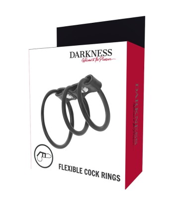DARKNESS - SET DE 3 ANILLAS PENE FLEXIBLE