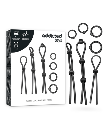 ADDICTED TOYS - KIT DE 7 ANILLAS SILICONA FLEXIBLE