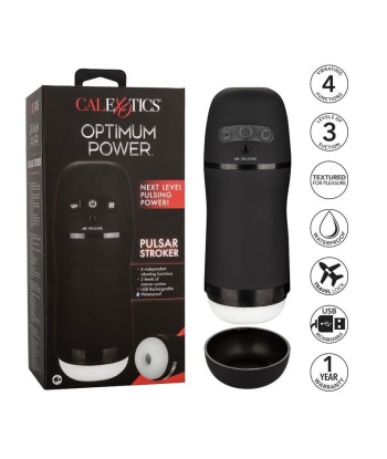 CALEXOTICS - OPTIMUM POWER MASTURBADOR CON VIBRACIÓN Y ONDAS ESTIMULADORAS