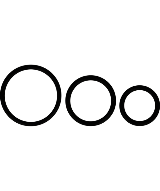 OHMAMA - SET 3 ANILLOS DE SILICONA NEGRO