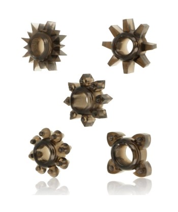 OHMAMA - SET 5 ANILLOS SILICONA TESTÍCULOS Y PENE