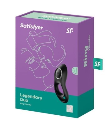 SATISFYER - LEGENDARY DUO ANILLO VIBRADOR NEGRO