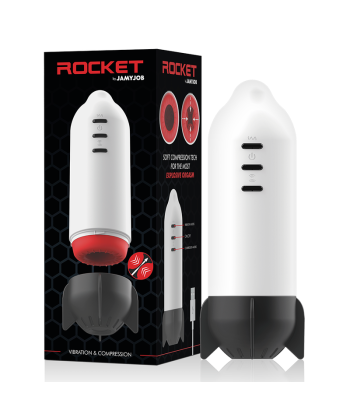 JAMYJOB - ROCKET MASTURBADOR TECNOLOGÍA SOFT COMPRESSION Y VIBRACIÓN