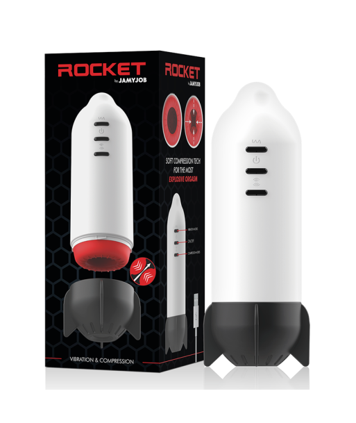 JAMYJOB - ROCKET MASTURBADOR TECNOLOGÍA SOFT COMPRESSION Y VIBRACIÓN