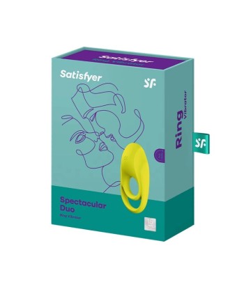 SATISFYER - SPECTACULAR DUO ANILLO VIBRADOR AMARILLO