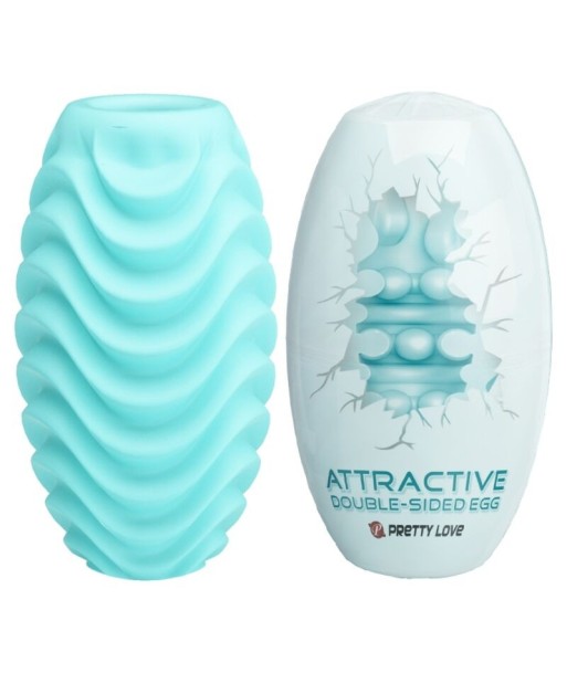 PRETTY LOVE - HUEVO MASTURBADOR DOBLE CARA TURQUESA