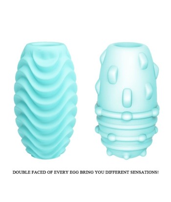 PRETTY LOVE - HUEVO MASTURBADOR DOBLE CARA TURQUESA