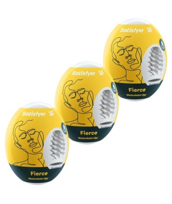 SATISFYER - 3 HUEVOS MASTURBADORES FIERCE