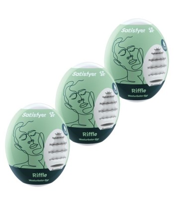 SATISFYER - 3 HUEVOS MASTURBADORES RIFFLE