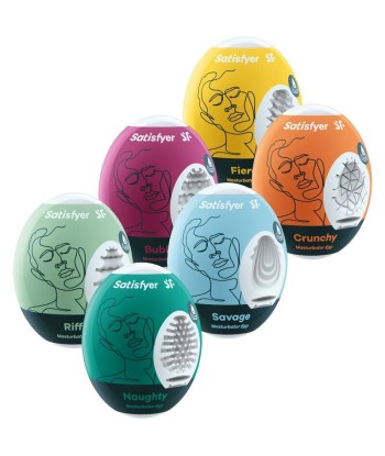 SATISFYER - HUEVOS MASTURBADORES PACK 6 UNIDADES