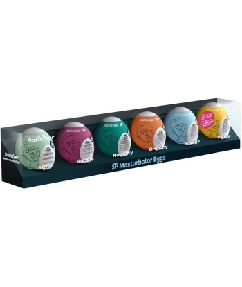 SATISFYER - HUEVOS MASTURBADORES PACK 6 UNIDADES