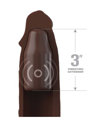 FANTASY X- TENSIONS - PIPEDREAMS SLEEVE 22,86 CM 7,62 CM PLUG REMOTE BROWN