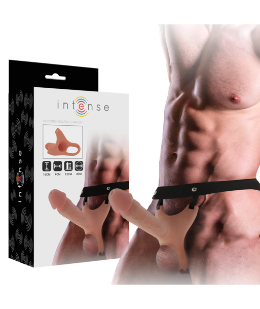 INTENSE - ARNÉS HUECO CON DILDO SILICONA 16 X 3.5 CM INTENSE - ARNÉS HUECO CON DILDO SILICONA 16 X 3.5 CM