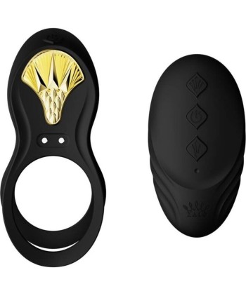 ZALO - BAYEK ANILLO VIBRADOR CONTROL REMOTO PAREJAS NEGRO
