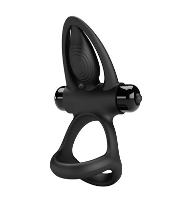 PRETTY LOVE - ANILLO VIBRADOR 10 VIBRACIONES SILICONA NEGRO