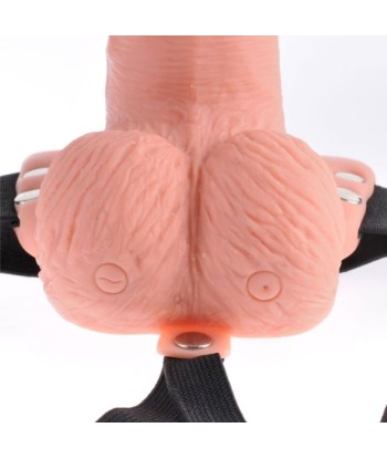 FETISH FANTASY SERIES - ARNÉS AJUSTABLE CONTROL REMOTO PENE REALÍSTICO CON TESTÍCULOS RECARGABLE Y VIBRADOR 15 CM