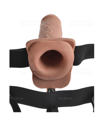 FETISH FANTASY SERIES - ARNÉS AJUSTABLE PENE REALÍSTICO CON TESTÍCULOS RECARGABLE Y VIBRADOR 17.8 CM