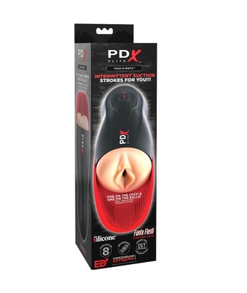 PDX ELITE - MASTURBADOR STROKER FUCK-O-MATIC VAGINA DOBLE VIBRACIÓN PENE and TESTÍCULOS