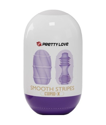 PRETTY LOVE - HUEVO MASTURBADOR SMOOTH STRIPES CUPID