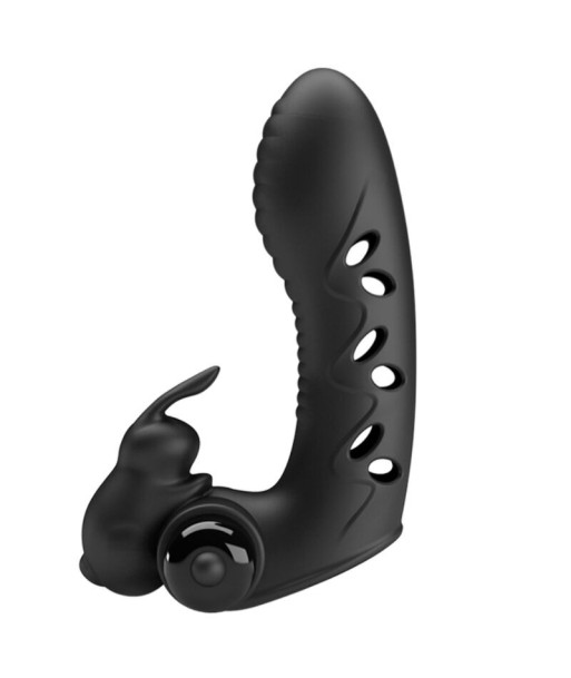 PRETTY LOVE - VANCE FUNDA DEDO VIBRADOR CONEJO NEGRO