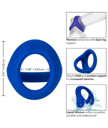 CALEXOTICS - ADMIRAL COCK BALL DOBLE ANILLO AZUL