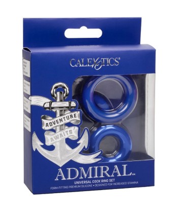 CALEXOTICS - ADMIRAL SET 3 ANILLOS PARA PENE AZUL