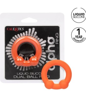 CALEXOTICS - ALPHA ANILLO DOBLE BOLA NARANJA