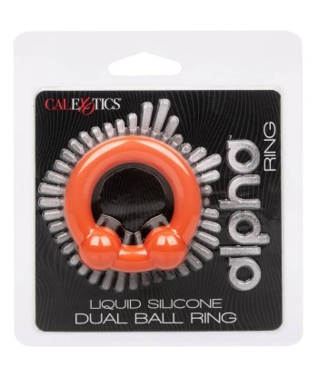 CALEXOTICS - ALPHA ANILLO DOBLE BOLA NARANJA