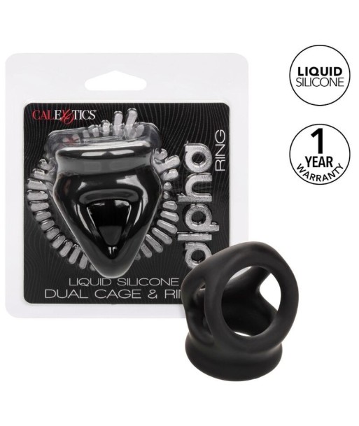 CALEXOTICS - ALPHA ANILLO DE JAULA DOBLE NEGRO