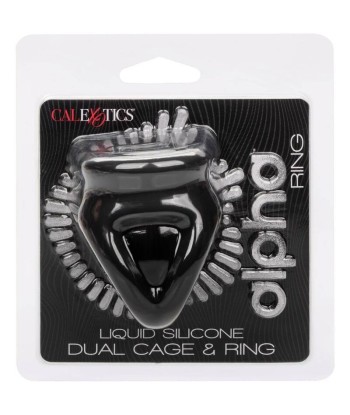 CALEXOTICS - ALPHA ANILLO DE JAULA DOBLE NEGRO