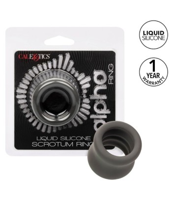 CALEXOTICS - ALPHA ANILLO EXTENSIÓN ESCROTO DOBLE NEGRO