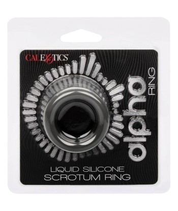 CALEXOTICS - ALPHA ANILLO EXTENSIÓN ESCROTO DOBLE NEGRO