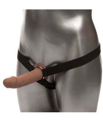 CALEXOTICS - PERFORMANCE MAXX EXTENSIÓN REALISTA CON ARNÉS PIEL MORENO