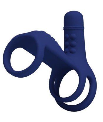 PRETTY LOVE - ELISH ANILLO VIBRADOR CON EXTENSIÓN AZUL