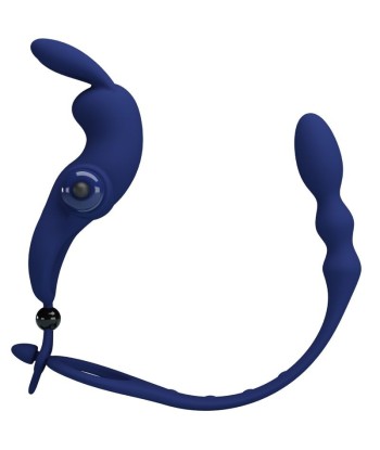 PRETTY LOVE - AYAD ANILLO VIBRADOR RABBIT CON PLUG AZUL