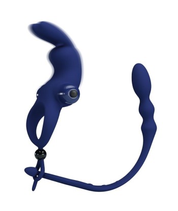 PRETTY LOVE - AYAD ANILLO VIBRADOR RABBIT CON PLUG AZUL