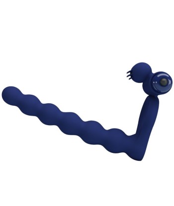 PRETTY LOVE - AJMAL ANILLO VIBRADOR CON PLUG AZUL