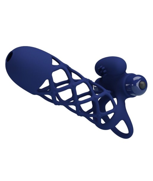 PRETTY LOVE - GIANN ANILLO VIBRADOR CON FUNDA DE SILICONA AZUL PRETTY LOVE - GIANN ANILLO VIBRADOR CON FUNDA DE SILICONA AZUL